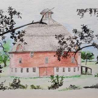 Ryans Round Brown Water Color